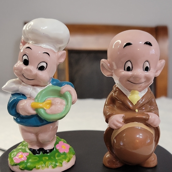 Warner Bros. Other - Vintage Warner Bros Porky Pig (1977) & Elmer Fudd (1975) Ceramic Figurines